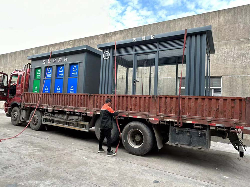 吸煙亭、垃圾分類房發(fā)貨安徽